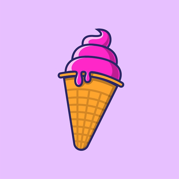 Cartoon di illustrazione di clip art di gelato vettoriale