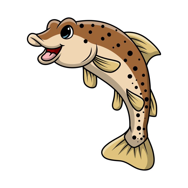 Vettore cartoon di pesci salmone su sfondo bianco