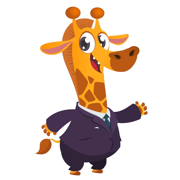 Cartoon funny giraffe illustration