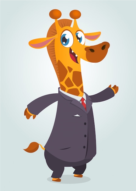 Cartoon funny giraffe illustration
