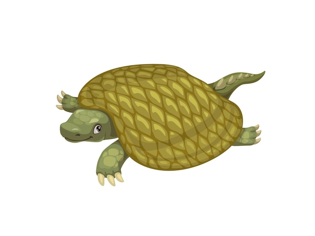 Cartoon henodus dino carattere tartaruga preistorica