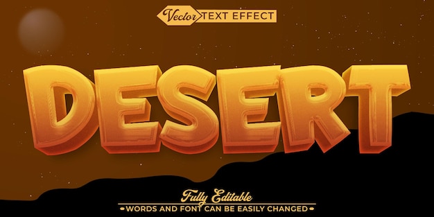 Cartoon Orange Desert Rally Vector Completamente modificabile Smart Object Effetto di testo