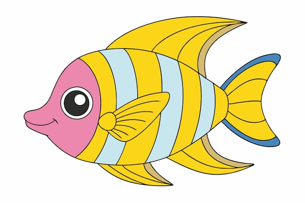 Cartoons angelfish vector per stampa e uso digitale perfetti per bambini disegni e decorazioni