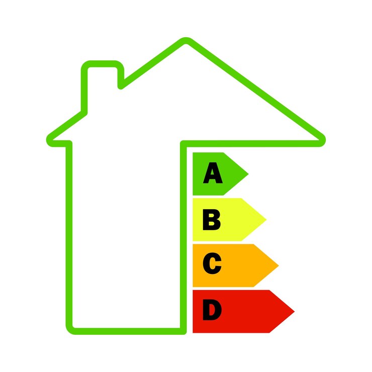 Vettore casa risparmio energetico. illustrazione vettoriale.
