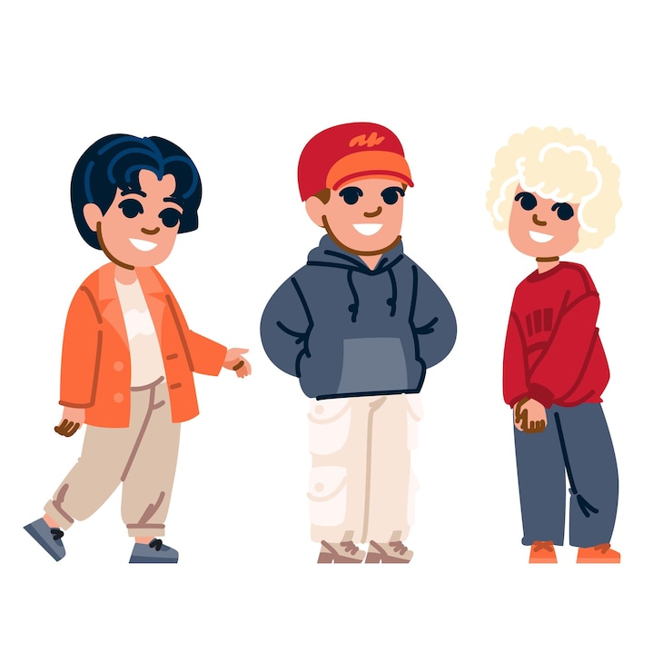 Vettore casual kid boy spring fashion vector