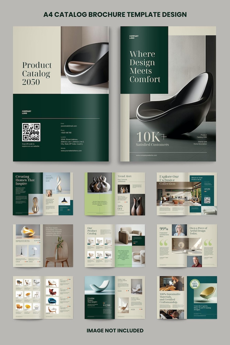 Catalogo Brochure Template Design Prodotti interni Brochure Moderno Catalogo Template