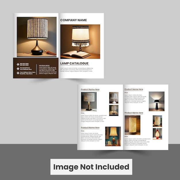 Catalogo di prodotti Progettare un poster con la foto di una lampada