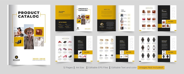Vettore catalogo prodotti design modello di catalogo design