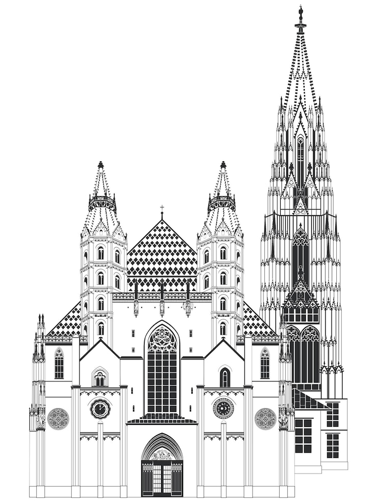 Vettore cattedrale di santo stefano vienna