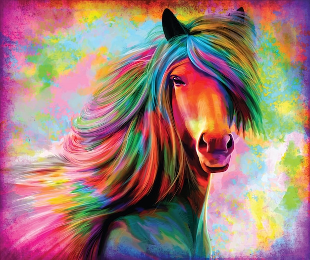 Cavallo arcobaleno