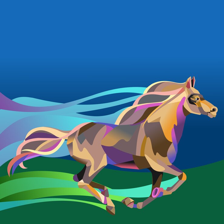 Vettore cavallo astratto