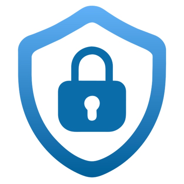 cb icona di sicurezza forme colorate gradiente