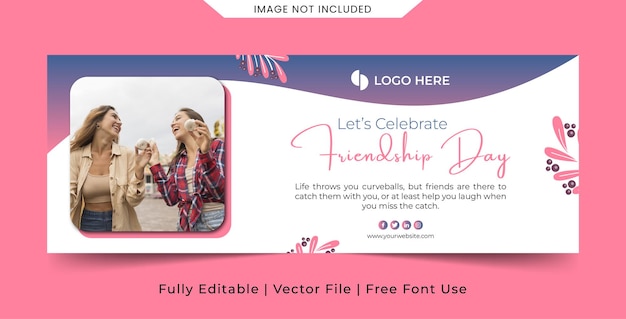 Celebra il Giorno dell'Amicizia Modello di banner vettoriale gratuito