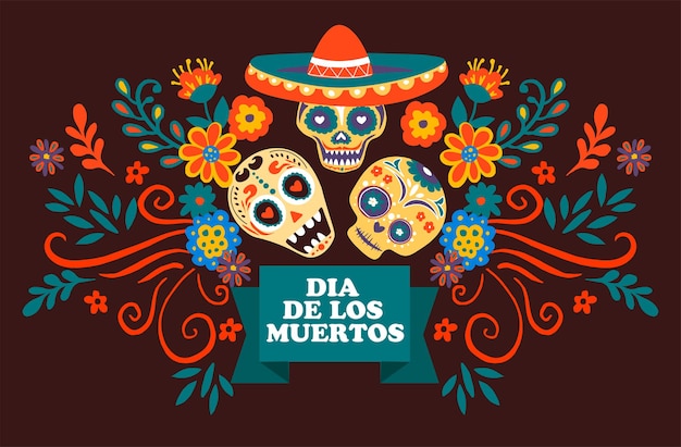 Celebrazione del Dia de los muertos, giorno della festa messicana dei morti
