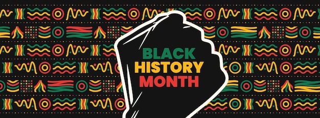 Celebrazione del Mese della Storia Nera, copertina dei social media, banner web