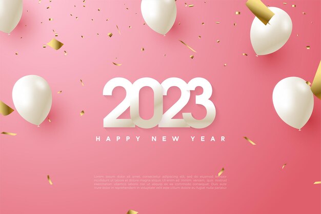 celebrazione del nuovo anno 2023 con l'illustrazione del fumetto di celebrazione.
