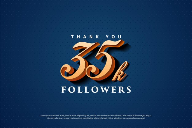 Celebrazione di 35k follower con i classici numeri 2d.