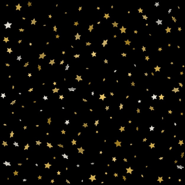 Celebrazione di coriandoli di stelle d&#39;oro