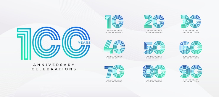 celebrazioni Logo Collezioni anniversario Template