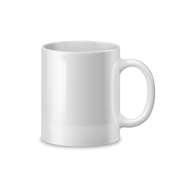 Ceramica bianca realistica per tazze da caffè