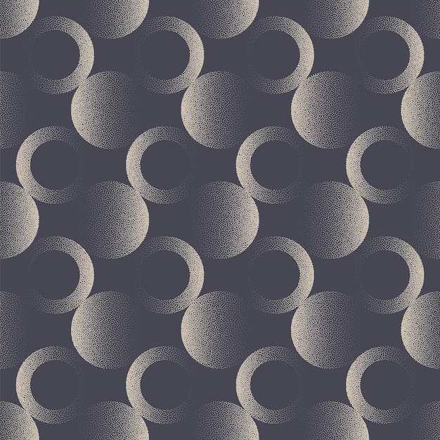 Cerchi anni '50 anni '60 stile retrò modello senza cuciture Trend Dot Work sfondo astratto Cool astrazione