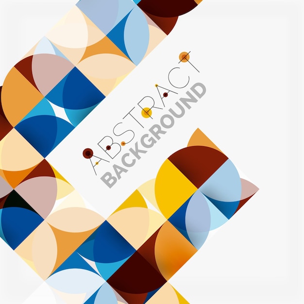 Cerchi di sfondo astratti geometrici moderni Modello di progettazione di presentazioni aziendali o tecnologiche o modello di volantino o banner Web geometrico