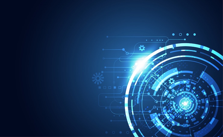 Vettore cerchio astratto moderno di comunicazione di tecnologia digitale