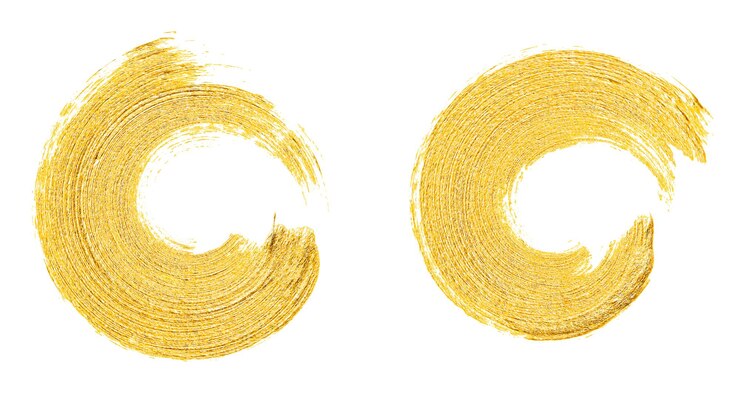 Cerchio di polvere di stelle scintillanti d'oro