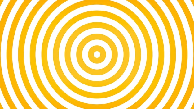 Cerchio sfondo bianco e giallo Astratto rotondo illusione giallo alternando sfondo bianco