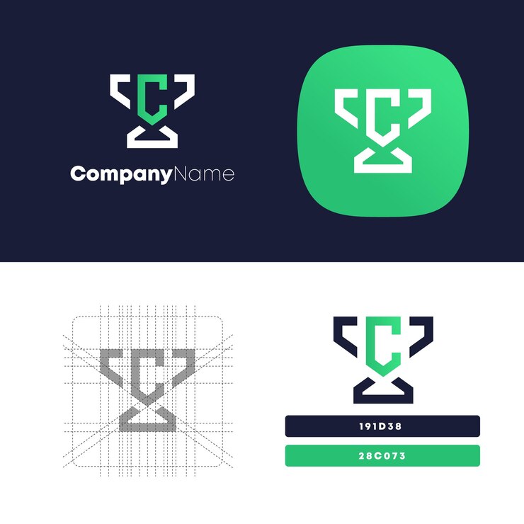 Champions Trophy Letter C Logo Design Vector