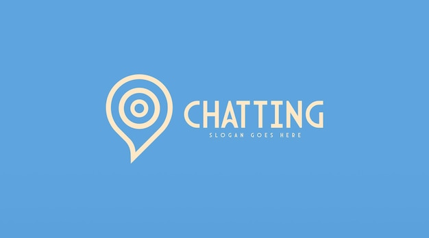 Chat Logo Design Concept Vector. Vettore del modello del logo della chat della bolla