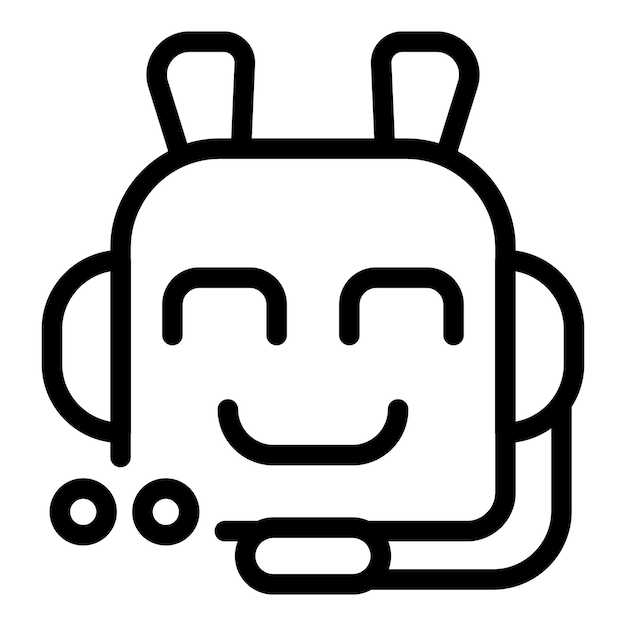 Chatbot amichevole che parla con l'icona della bolla vocale