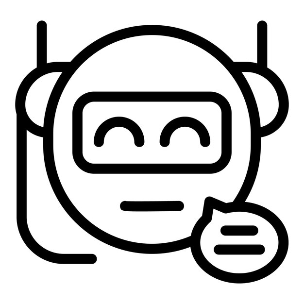 Chatbot che parla con una bolla vocale che esprime l'intelligenza artificiale