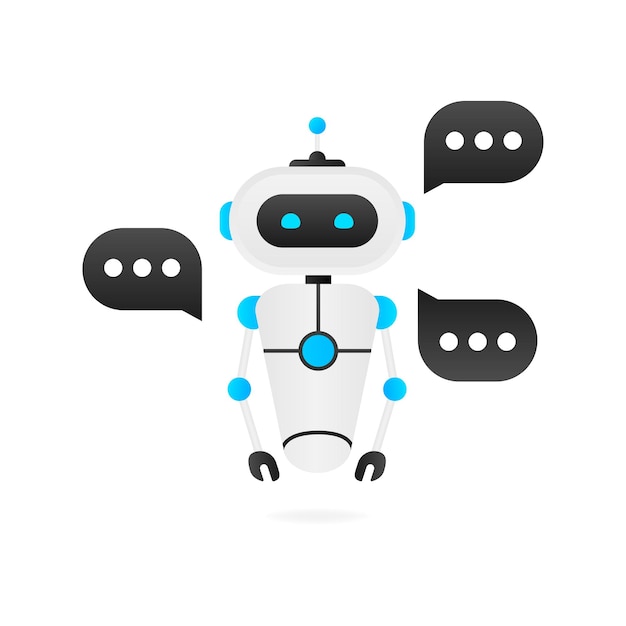 Chatbot icon concept chat bot o chatterbot Robot Assistenza virtuale del sito web