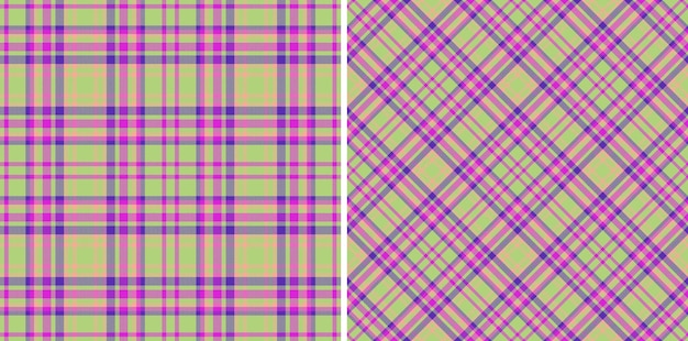 Check pattern tartan Trama di sfondo senza soluzione di continuità Tessuto plaid tessile vettoriale