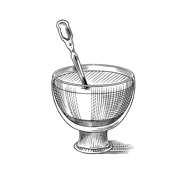 Vettore chia e pudding di fragole in un bicchiere dolce dessert in stile vintage inciso a mano disegnato in vecchio
