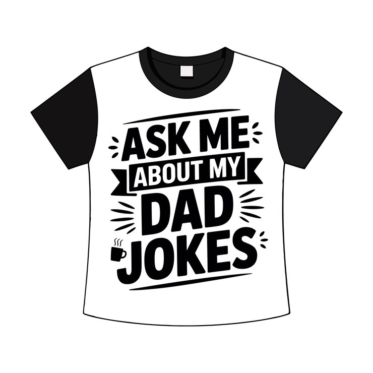Vettore chiedimi su le battute di mio padre - t-shirt divertente per la festa del padre