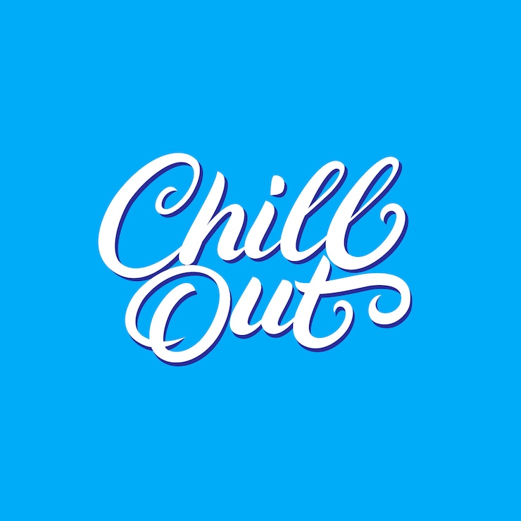 Vettore chill out scritte a mano.