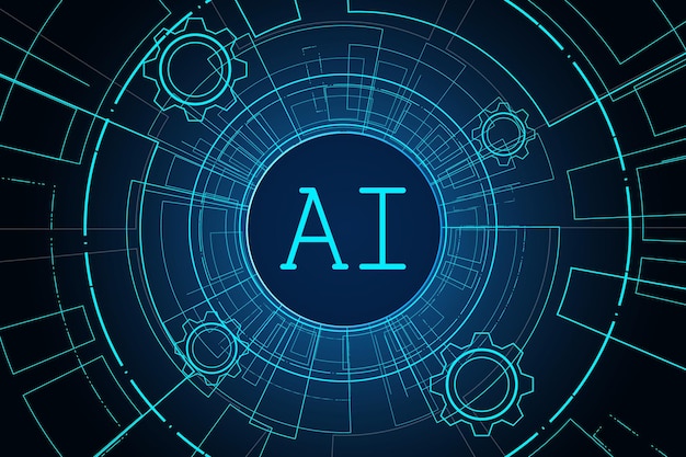 Chipset di intelligenza artificiale AI su scheda di circuito concetto tecnologico futuristico