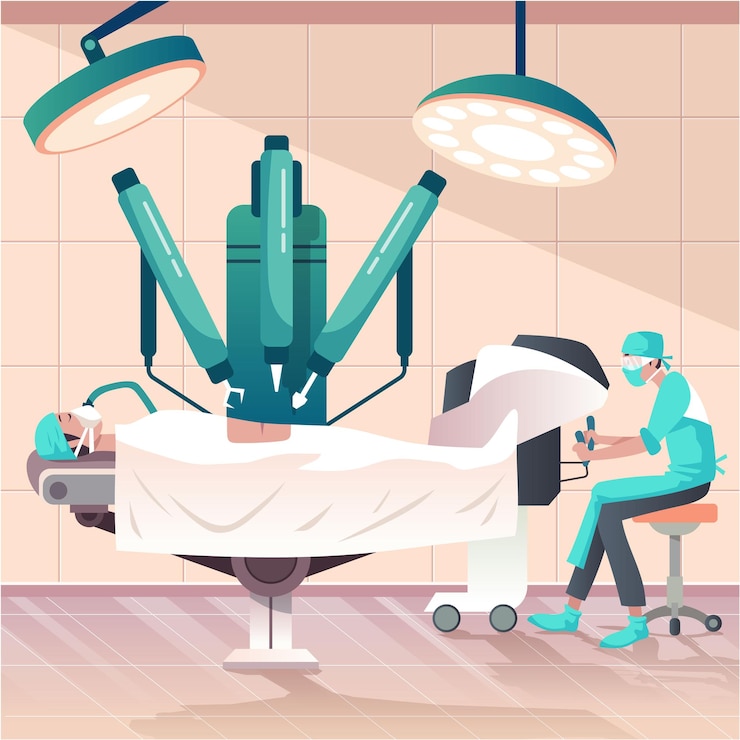 Vettore chirurgia medica robotica