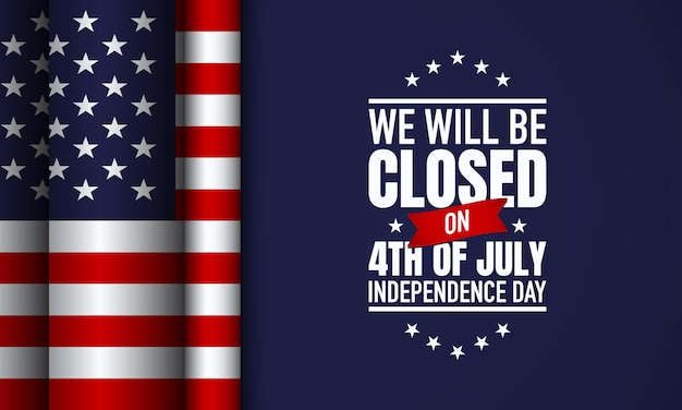 Chiuso il 4 luglio Independence Day Background Design