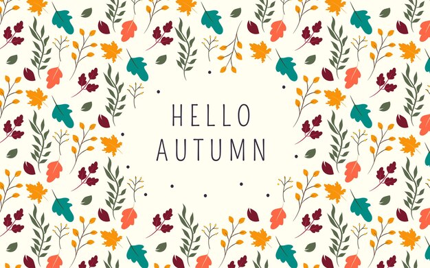 ciao autunno illustrazione sfondo