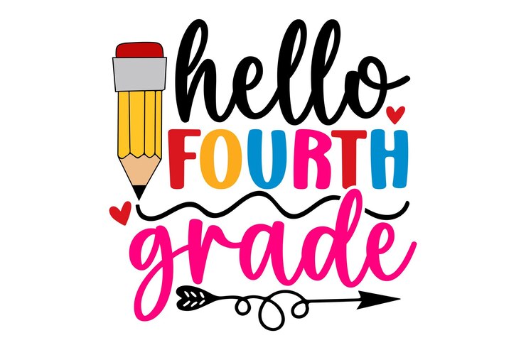 Vettore ciao quarta elementare, ritorno alla scuola di design.