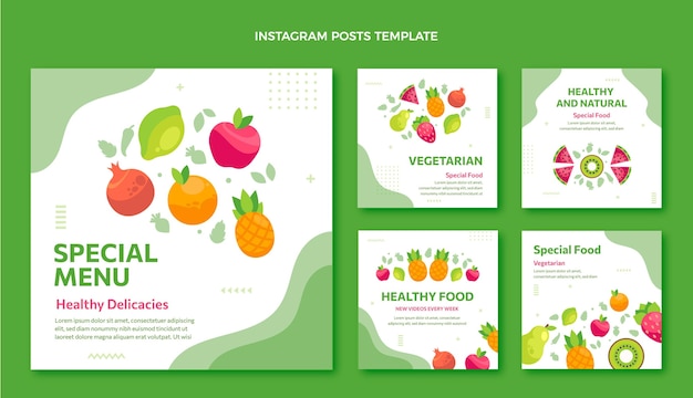 Cibo dal design piatto ig post