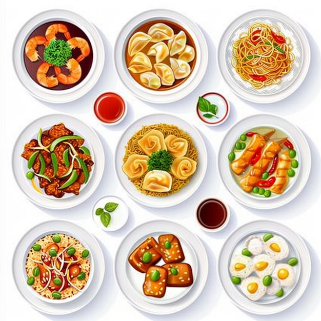 cibo vettoriale illustrazione cinese ristorante asiatico design cena isolata simbolo icona mea