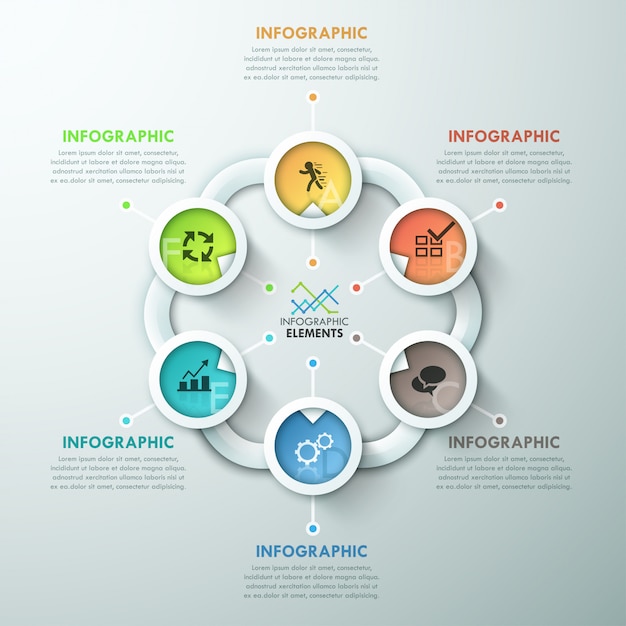 Ciclo di carta infografica moderna