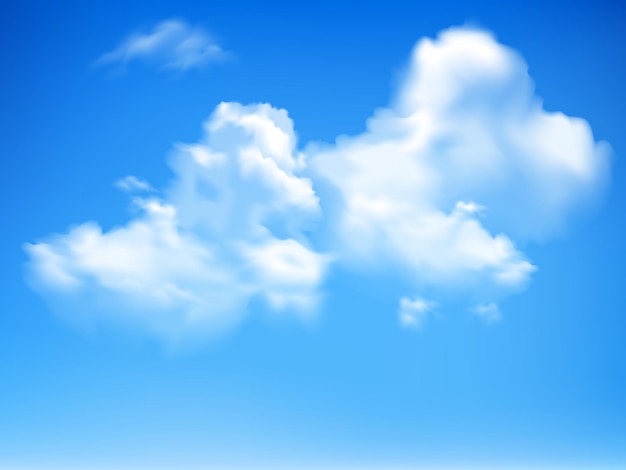 Cielo blu panoramico con bellissime nuvole bianche Natura Sfondio Cielo largo Vista Cielo nuvoloso Scena