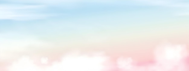 Cielo pastello con nuvole