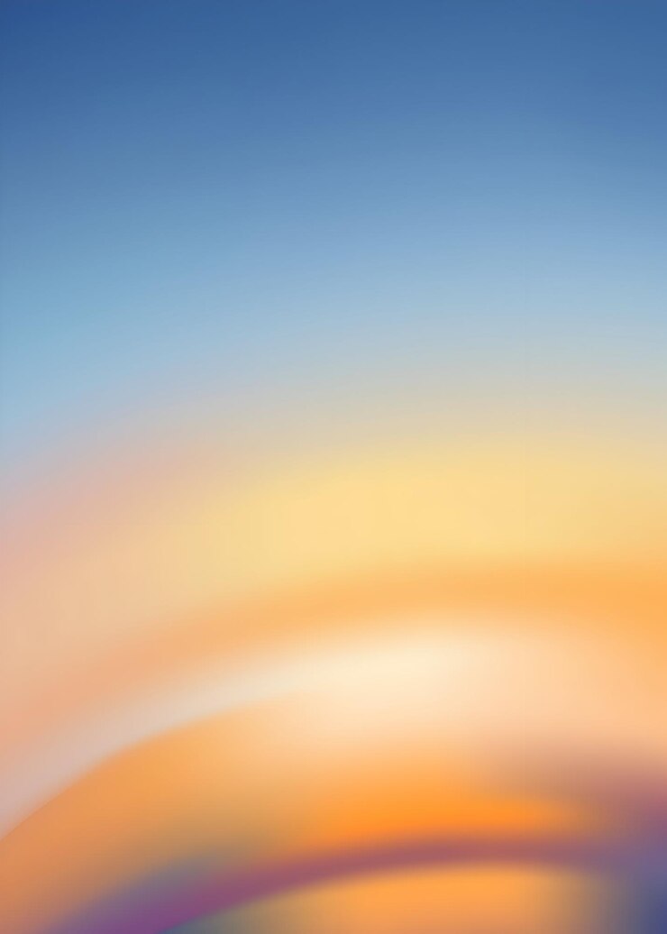 Vettore cielo sereno al tramonto con colori gradienti