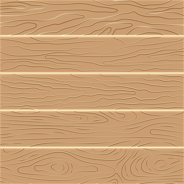 Cinque tavole di legno dal design piatto